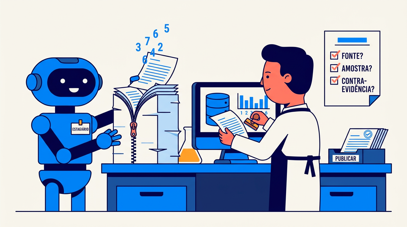 IA na análise de dados: assistente poderoso, estagiário confiante