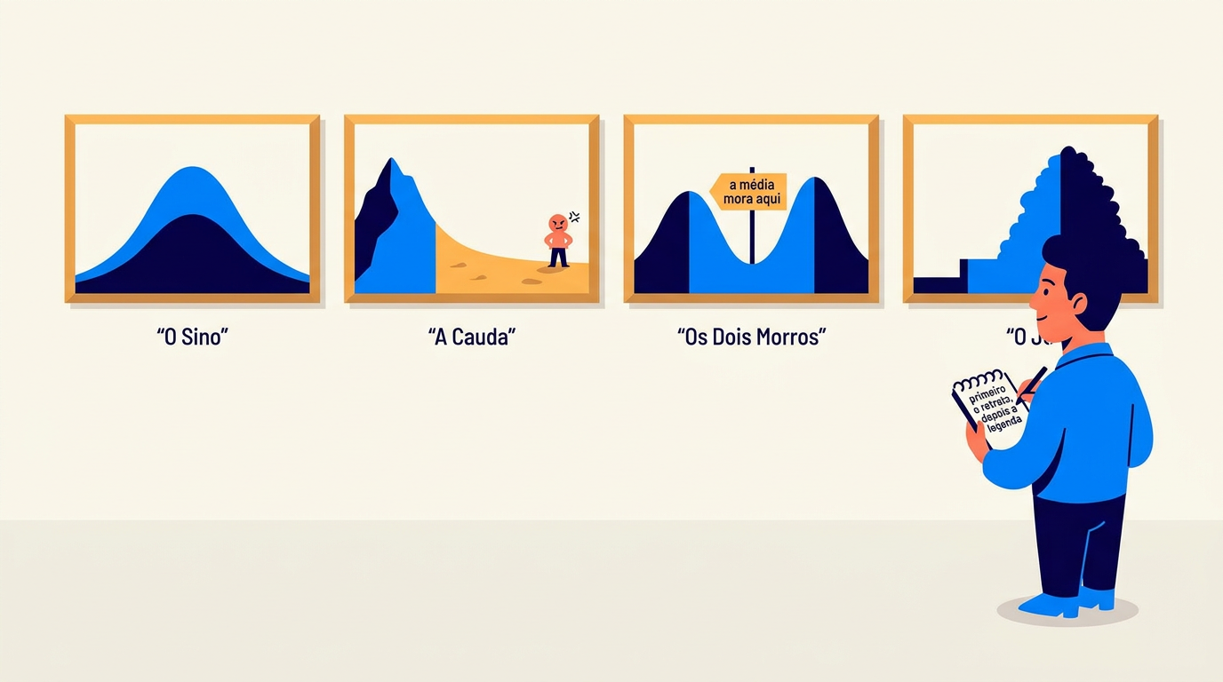 Ilustração do artigo: O formato dos dados: nem tudo é um sino