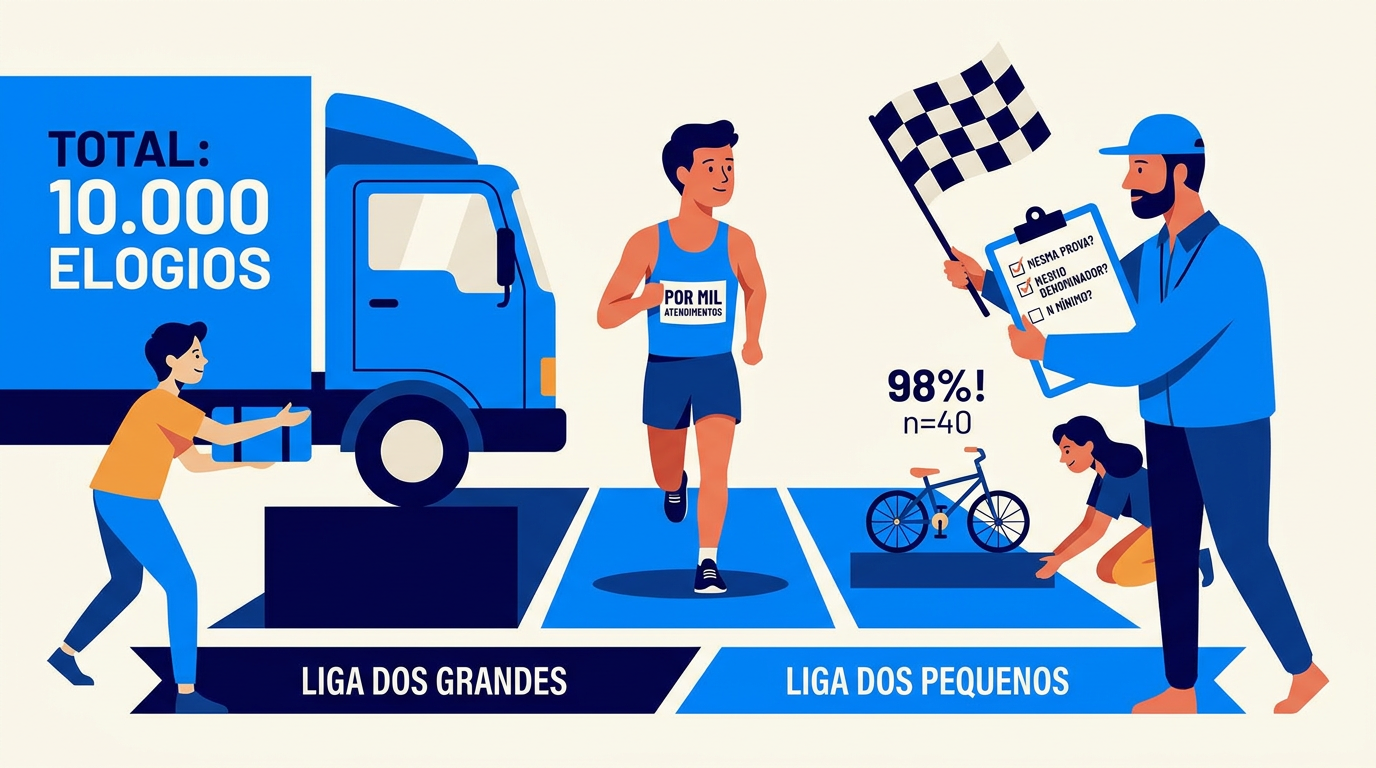 Ilustração do artigo: Comparações justas: per capita, normalização e benchmarking honesto