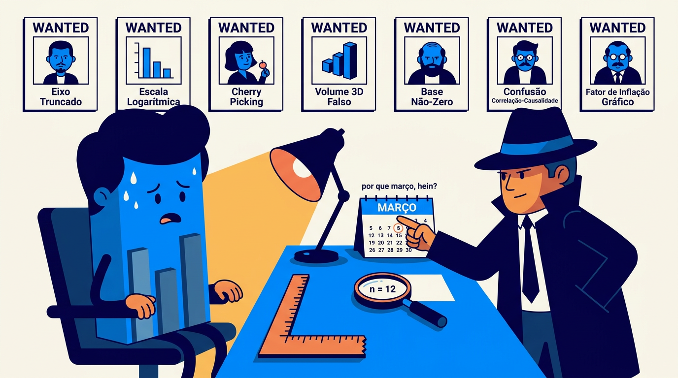 Ilustração do artigo: Como um gráfico mente: manual de defesa visual