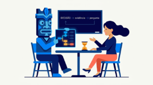 Ilustração sobre questionário como conversa
