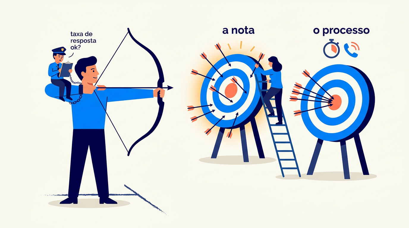 Ilustração sobre metas de satisfação